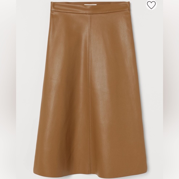 H&M Skirts Hm Faux Leather Skirt Poshmark
